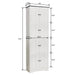 Giga tall storage cabinet with 8 doors and 4 shelves, wall-mounted accent cabinet for living room, kitchen, office, bedroom, or bathroom