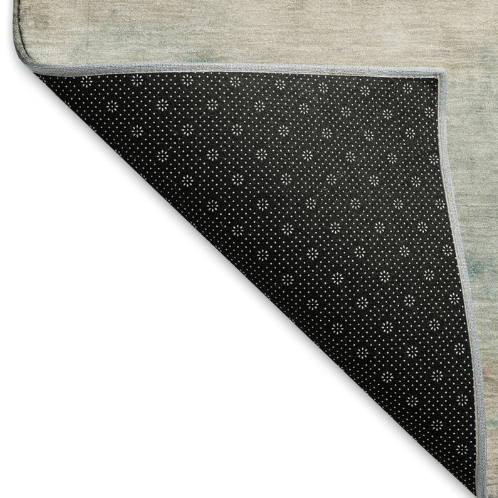 10' X 14' Abstract Washable Area Rug With UV Protection (692220) - Taupe / Blush / Teal