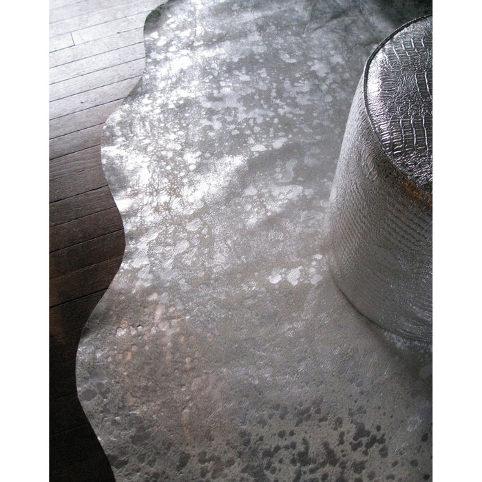 72" x 84" Cowhide - Area Rug - Gray And Silver