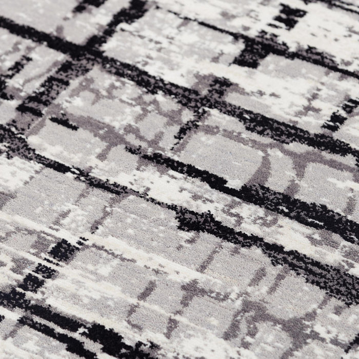 9' X 12' New Zealand Lambs Wool Abstract Hand Carved Handmade Area Rug (747289) - Black / Ivory / Natural