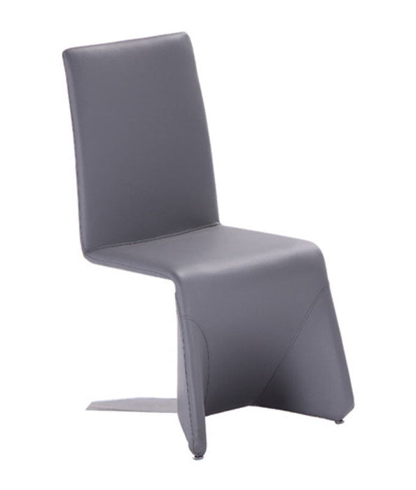 Faux Leather Dining Room Side Chairs (Set of 2) - Gray
