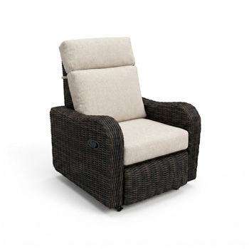Signature Design by Ashley Mission Beach brown and beige reclining chair, upholstered recliner with padded arms