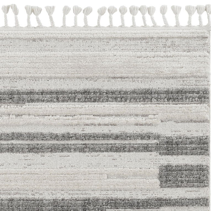 12' x 15' Abstract Area Rug - Ivory And Gray