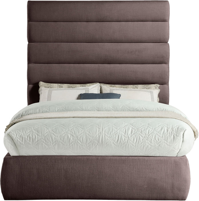 Adam - Linen Fabric Bed With 70.5" Headboard