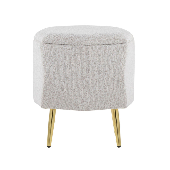 Diamond - Ottoman - Gold Metal Legs