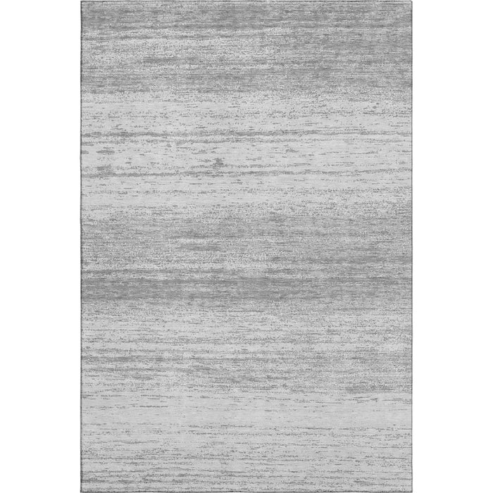 10' X 14' Striped Washable Area Rug With UV Protection (668125) - Gray / Silver
