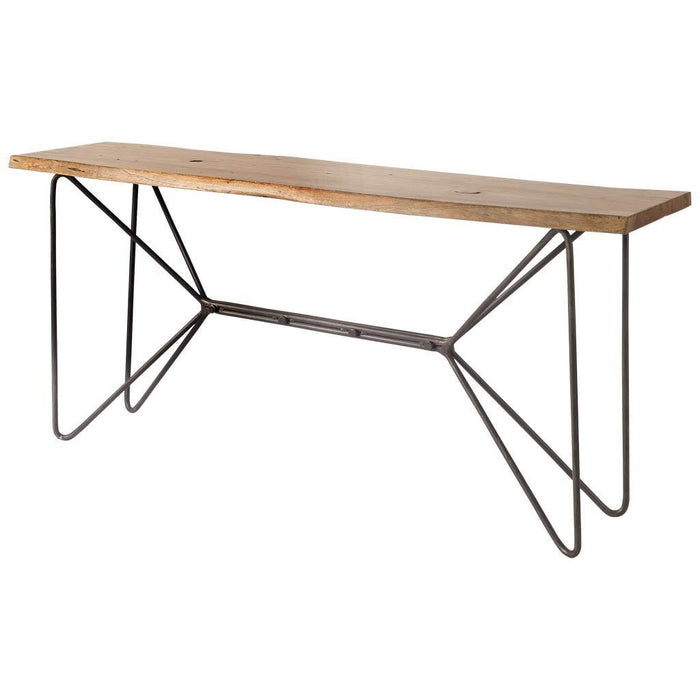 16" Solid Wood Console Table - Brown