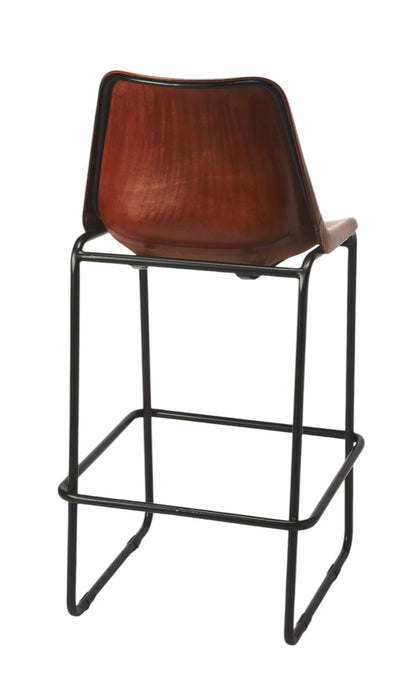 42" Iron Bar Chair - Brown / Black