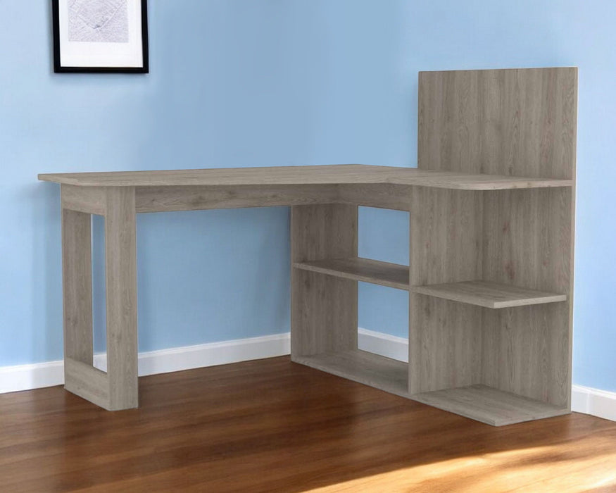 47" L Shape Computer Desk - Light Gray