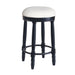 Set of 2 Giga 360° swivel wooden barstools with upholstered seats, counter height, modern design, perfect for kitchen or bar area.