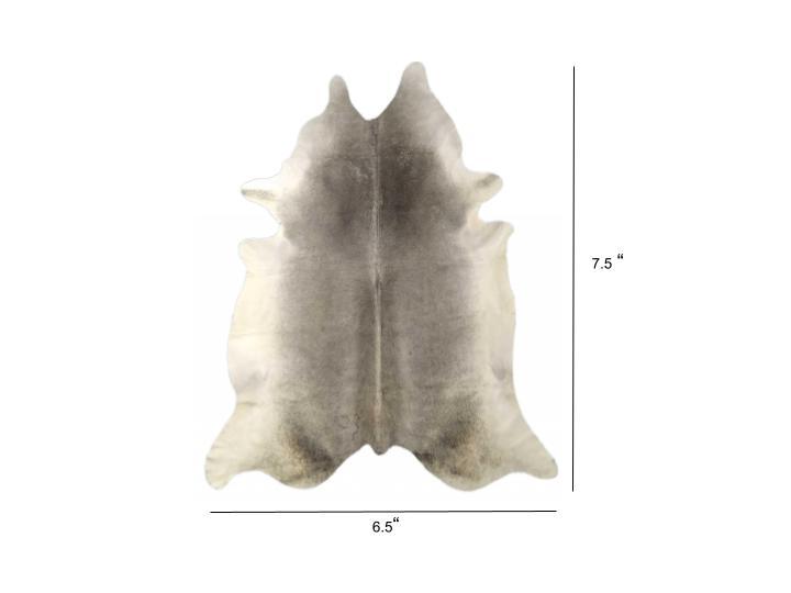 6.5' Brazilian Natural Cowhide Area Rug - Gray