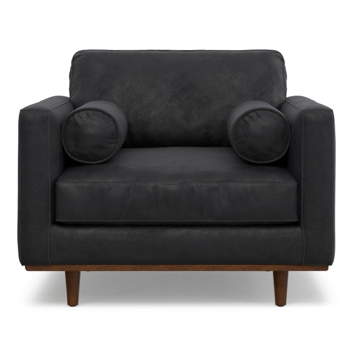Leather Arm Chair - Black / Brown