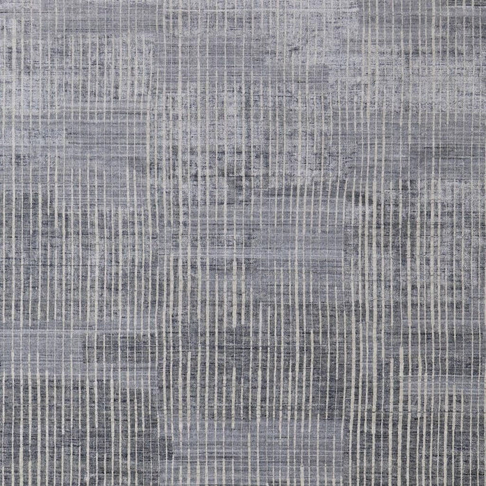 4' X 6' Abstract Hand Woven Distressed Area Rug (566946) - Blue / Ivory / Gray