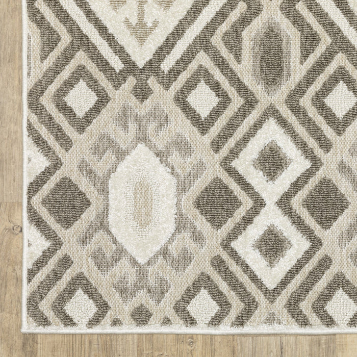 10' X 13' Tribal Area Rug - Brown And Beige