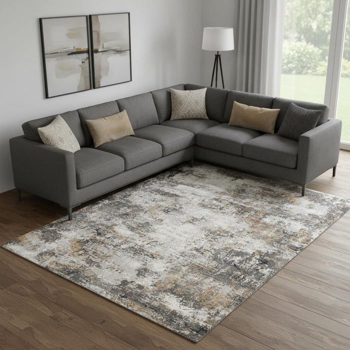 8' X 10' Abstract Area Rug (551124) - Gray