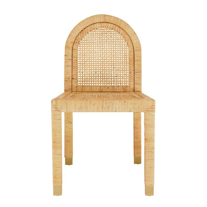 Amara - Rattan Arched Back Dining Chair - Natural