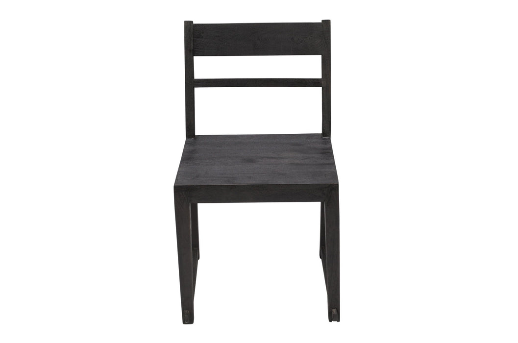 Ladder Back Dining Side Chairs (Set of 2) - Dark Gray
