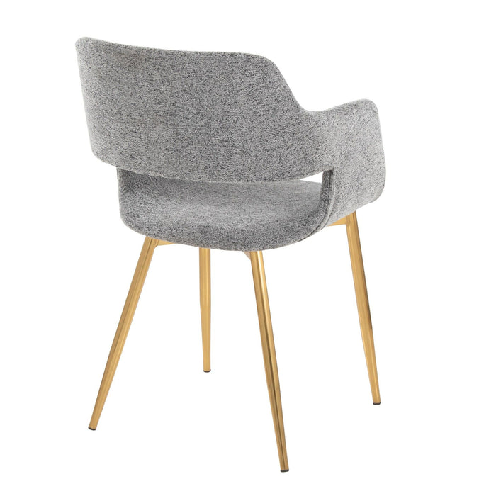 Margarite - Dining / Accent Chair - Gold Metal (Set of 2)