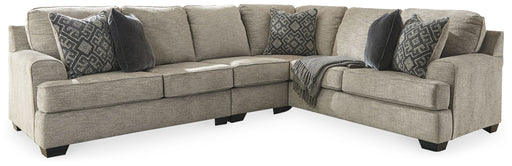 Signature Design by Ashley Bovarian 3-piece stationary sectional with plush cushions and modern design seating arrangement.