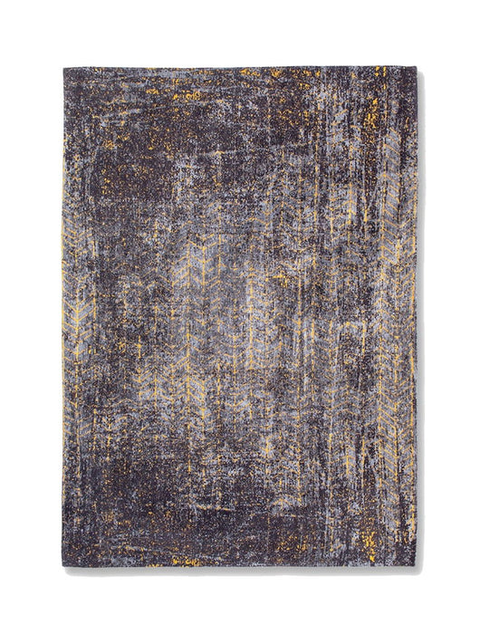 6' X 8' Chevron Washable Area Rug (548414) - Black / Gold