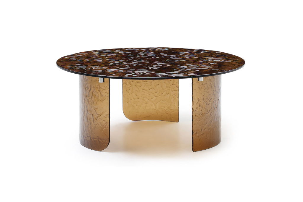 Glass Round Coffee Table - Bronze