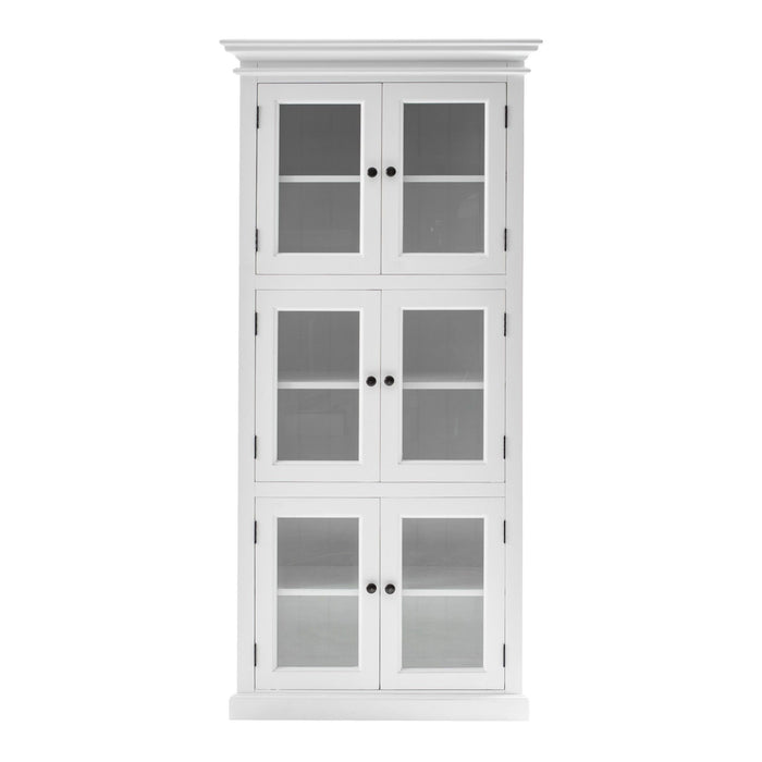 Solid Wood Frame Standard Accent Cabinet With Six Shelves - White