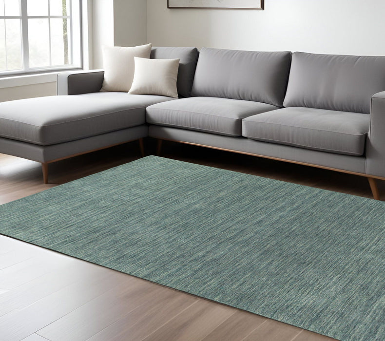 6' X 9' Wool Hand Tufted Area Rug - Light Blue