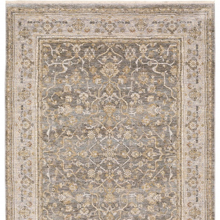 6' x 9' Machine Woven Oriental Indoor Arean Rug - Beige Gray