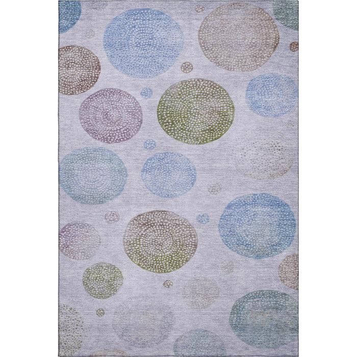 10' X 14' Geometric Washable Area Rug With UV Protection (707383) - Lavender / Blue / Brown