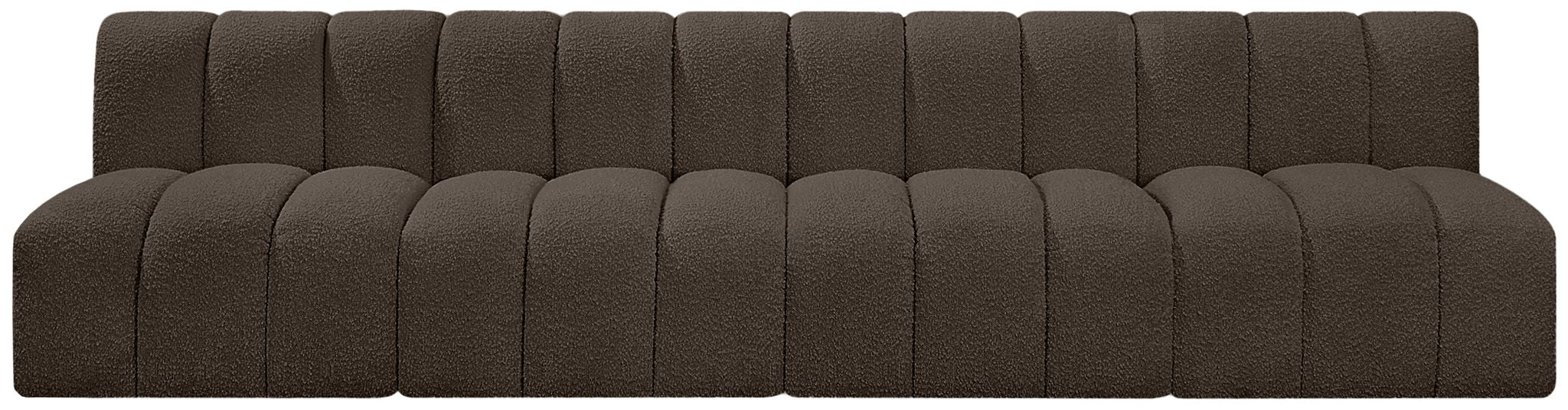 Arc - Boucle Fabric 4 Seats Modular Sofa