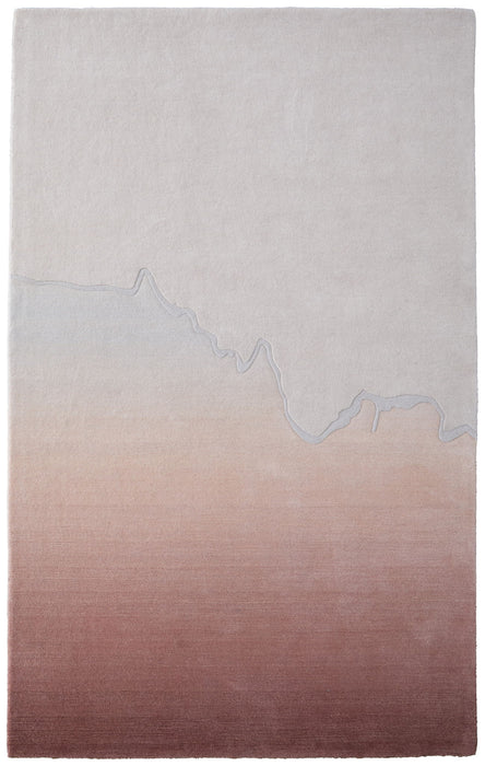 8' X 10' Ombre Hand Tufted Area Rug - Pink And Ivory