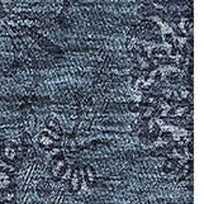 10' X 14' Floral Washable Area Rug With UV Protection - Blue And Ivory