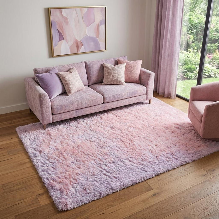 5' X 7' Shag Area Rug (571053) - Pink