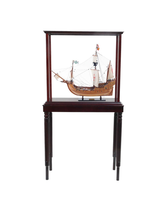 Small Floor Display Case - Dark Brown