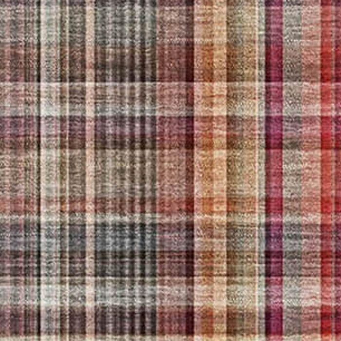 10' X 14' Plaid Washable Area Rug With UV Protection (648298) - Red / Ivory / Gold