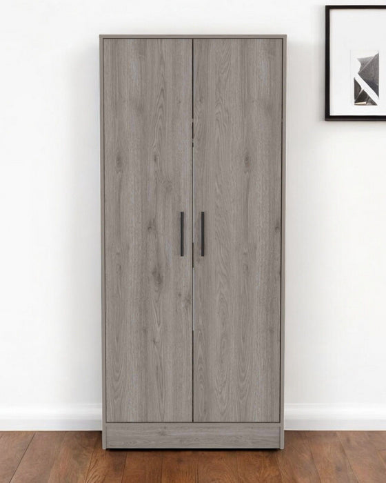 Tall Two Door Closet - Light Gray