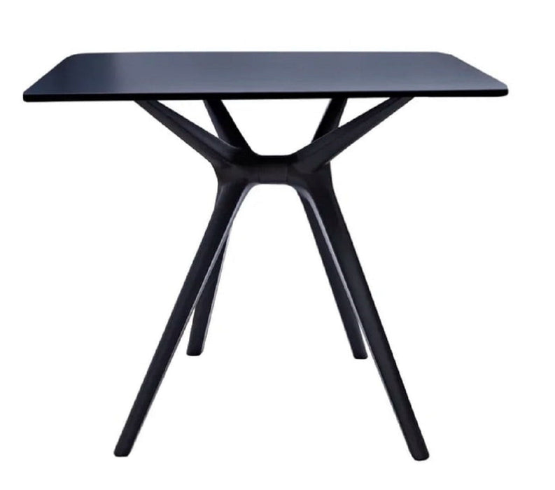 27" Heavy Duty Plastic Square End Table - Black