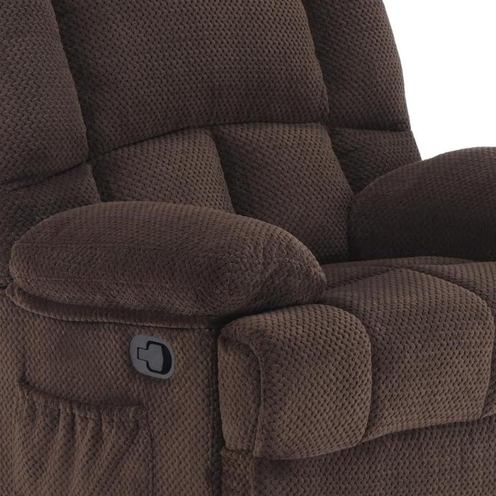Polyester Blend Manual Recliner - Brown