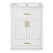Modern Giga bathroom vanity with integrated ceramic sink, two-door cabinet, and tip-out drawer, sleek and functional design.