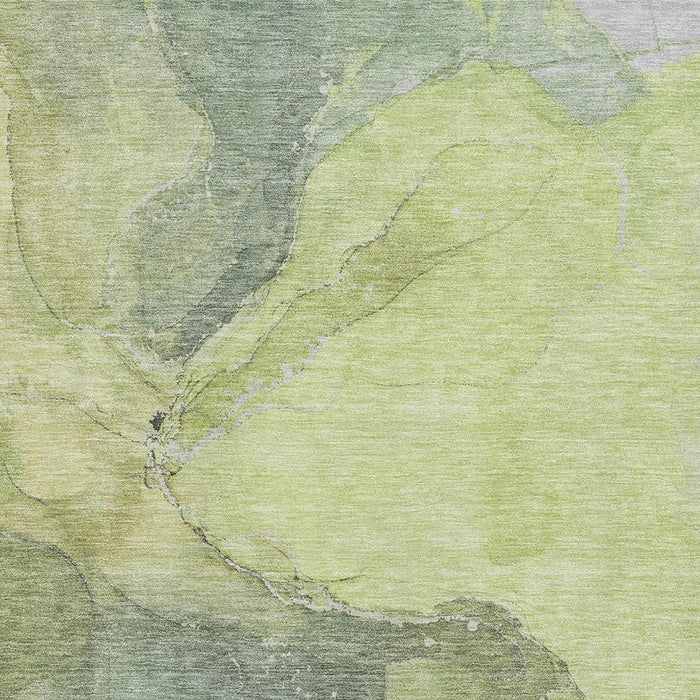 10' X 14' Abstract Washable Area Rug With UV Protection (701189) - Green / Gray