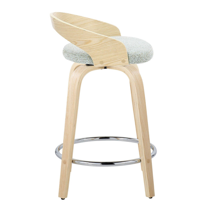 Grotto - 24" Fixed-Height Counter Stool (Set of 2) - Natural Base