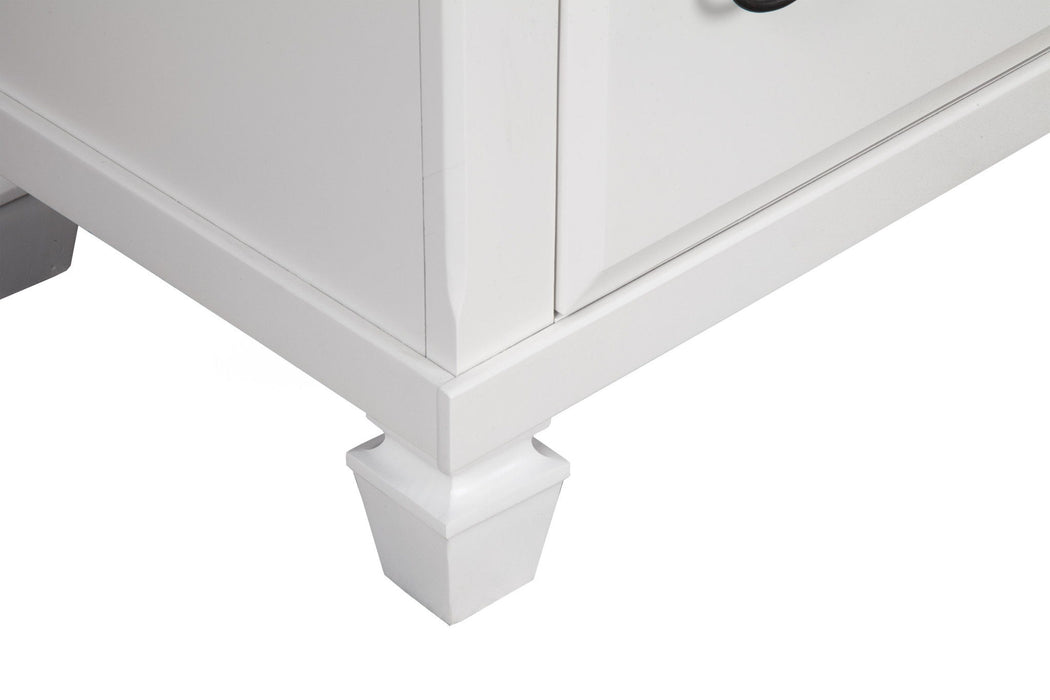 Solid Wood 7 Drawer Double Dresser - White