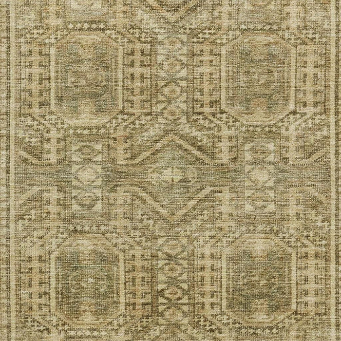 10' X 14' Geometric Washable Area Rug With UV Protection (708115) - Khaki / Taupe