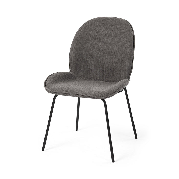 Upholstered Fabric Dining Room Side Chairs (Set of 2) - Gray