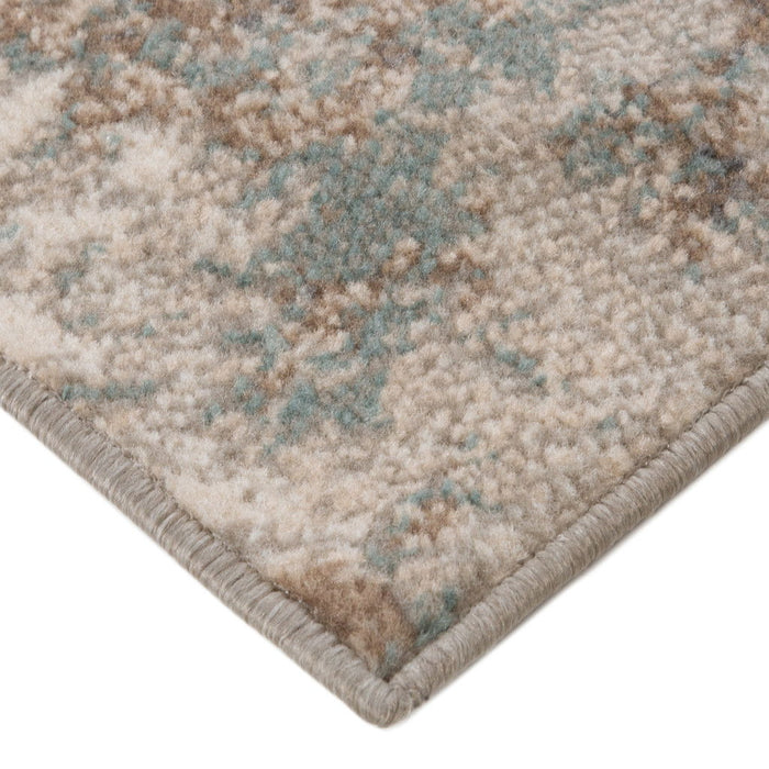 9' x 12' Brown Abstract Power Loom Area Rug - Gray And Light