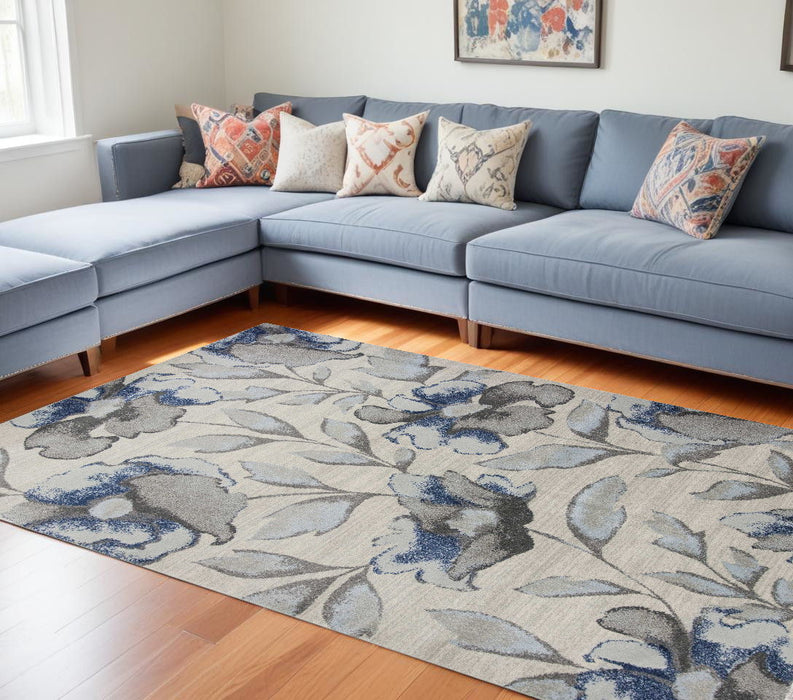 7' x 10' Area Rug - Blue And Gray