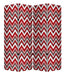 Red and gray wood canvas room divider by HomeRoots, showcasing a stylish and modern design for interior space separation.