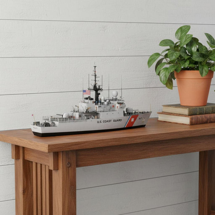 Hand Painted Model Boat (624512) - White