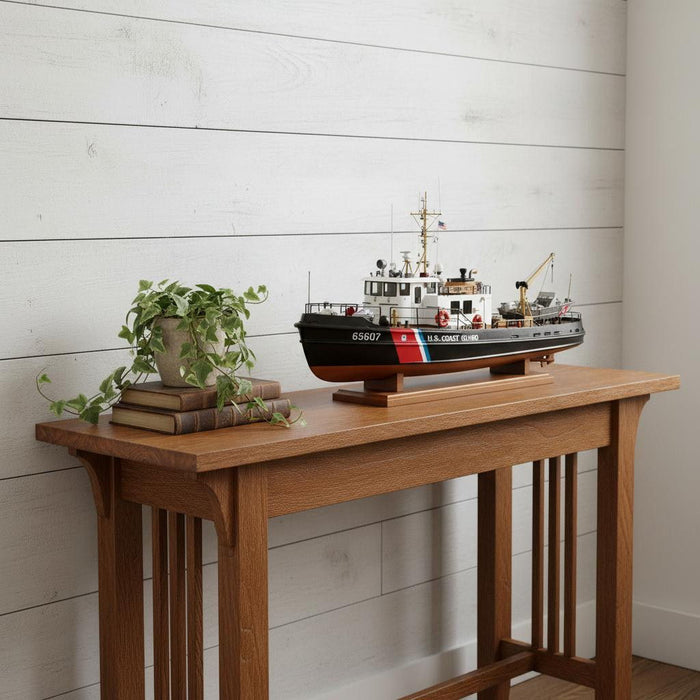 Hand Painted Model Boat (624538) - Black / White