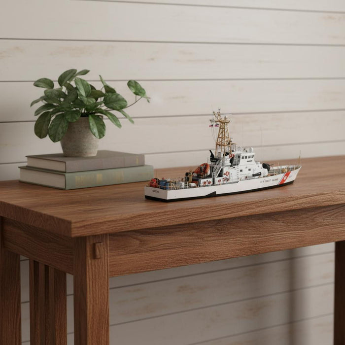 Hand Painted Model Boat (624597) - White